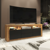 TV Unit 160cm I Sideboard Cabinet I TV Stand I Black Matt Doors I Free LED