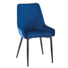 2 Pcs Velvet Dinning Chair High Back Metal Legs High Elastic Filing Comfortable