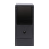 Slim Tall Bedside Table Cabinet with Drawer & Storage Space for Bedroom