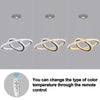 UK Crystal 2-Ring Chandelier LED Ceiling Lights Pendant Light Dimmable w. Remote