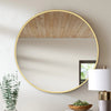Large Gold Round Wall Mirror Vanity Bathroom Glass Circle Metal Frame Decor 50cm