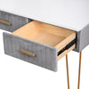 Dressing Table Makeup Vanity Set Desk with Round Mirror 3 Drawers Stool Bedroom