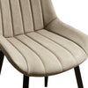 Pair of Dining Chair Faux Leather Metal Legs Cream Chair Modern Dining Room New