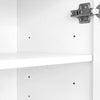 SIDEBOARD SHOE CABINET UNIT WITH 2 DRAWERS STORAGE AND ADJUSTABLE SHELVES, WHITE