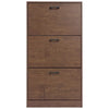 3 Drawer Shoe Cabinet Storage Cupboard Unit Shoe Rack Wooden Stand Organiser