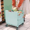 Folding Shopping Trolley Box 55L Camping Picnic Boot Cart Storage Stair Climbing
