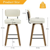 Swivel Counter Height Bar Stools, Set of 2, 26" Upholstered PU Leather READ DESC