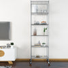 6 Tier Shelving Unit Metal Storage Rack Kitchen Bathroom & Garage Standing Shelf
