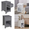 Small Side End Table Slim Wooden Sofa Night Stand Drawer Storage Cabinet Bedroom