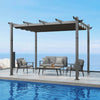 Garden Pergola 3x3m Aluminium Patio Gazebo Shade Shelter with Retractable Canopy