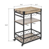 Industrial Vintage Bar Serving Cart Mobile Kitchen Wood Metal Serving Trolley UK