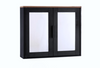 New Stunning Bathroom Mirror Cabinet Black 2 Door Bathroom Storage