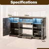 COSTWAY TV Cabinet for TVs up to 68” 59” Media Console Table-Clarks