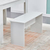 Modern 3Pcs Dining Bench Set Table+ 2 Bench Dining Room Kitchen for Small Space