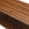 2 Tier Rectangle Coffee Table Industrial Living Room Accent Table Bottom Shelf
