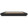 Bulliing Bed Frame with Black 180x200 King Engineered Wood,Platform Bed Y4B8