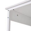 3 Piece Breakfast Bar Table Set with 3 Tier Storage Shelves White Stools & Table