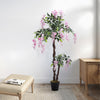 Artificial Pink Wisteria Flower Tree Potted Fake House Plant Home Outdoor Décor