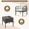 3Pcs Outdoor Garden Conversation Set Patio Wicker Chair Table Set w/Cushions