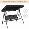 Garden Swing Chair 3 Seater Hammock Patio Outdoor Sun Shade W/ Adjustable Canopy