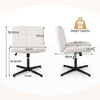 Armless Office Desk Cross Legged Office Chair w/Adjustable Height & 360°Rotation