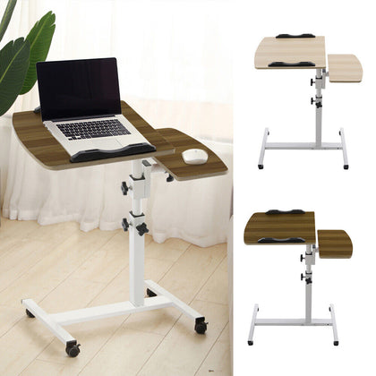 Adjustable Height Large Over Bed Chair Table PC Computer Laptop Workstation Cart