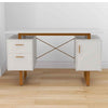 COSTWAY Computer Desk Home Office Desk with Floating Desktop-White