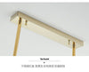 Crystal Dining Room Island Pendant Lamp Long Chandeliers Rectangle Ceiling Light