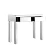 Glass Mirrored Dressing Table Makeup Vanity Desk Bedroom w/ Drawer&Mirror&Stool