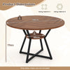 Mid-Century Modern Circle Dinner Table 118CM Round Dining Table for 4