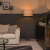 Tall Industrial Standard Floor Lamp Light Metal Base Metal Retro Shade LED Bulb