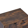 Brown Office Filing Cabinet File Drawers Wheels Mobile Printer Stand Wooden New