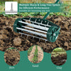 Garden Patio Rolling Lawn Aerator Roller Spike Soil Aeration Rotary Tine Roller