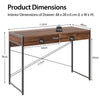 Computer Desk Wooden PC Laptop Table Writing Workstation with 2 Drawers