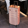 Makeup Trolley Case 4 in 1 Vanity Cosmetology Case Cosmetic Train Case on Wheels