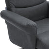Manual Adjust Executive Leather Recliner Chair With Swivel Base &Footstool Set