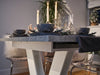 Grey White Dining Kitchen Table Extending 120 160cm V Leg Concrete 6 8 Masy