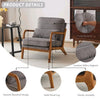 Corduroy Accent Chair Padded Armchair Lounge Sofa Seat for Living Room