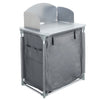 Aluminium Camping Table Kitchen Unit Folding Storage Outdoor Cook Station w/Bag