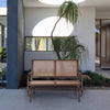 Outdoor Swing Glider Chair Cozy Patio Bench Steel Rocking Garden Loveseat Brown