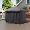 Sturdy Party Gazebo Marquee With Curtain Garden Furniture W/Ground Stake