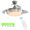 42" Ceiling Fan Light 6 Speed 3 Blades 3 Color Changing Chandelier Lamp w/Remote