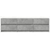 TV Cabinet with LED Concrete Grey 180x34x50 cm Engineered Wood