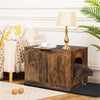 Retro Hidden Cat Litter Box Wooden Cabinet Furniture Indoor Cat House Nightstand