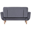 Recliner Sleeper Small Sofa Bed Compact Loveseat Couch with Wood Legs Light Grey