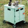Folding Shopping Trolley Box 55L Camping Picnic Boot Cart Storage Stair Climbing