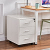 Mobile 3 Drawer Filing Cabinets Printer Stand Pedestal Lockable Office Cabinet