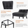 2x Luxury Faux Leather Kitchen Dining Chairs Accent Chairs with Metal Legs Black