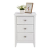 New 3 Drawer Bedside Table Nightstand Stroage Cabinet Stylish Spray White