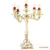 5 Arms Vintage Candle Holder Metal Candlestick Wedding Candleabra Centrepiece